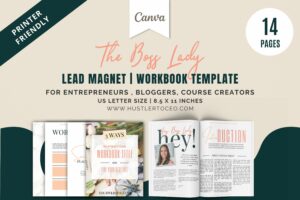 The Boss Lady Workbook Canva Template - Hustler To CEO